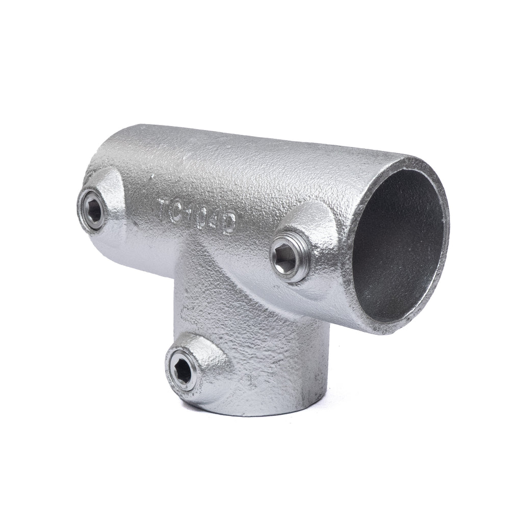 TC104 - Long Tee Galvanised Pipe Fitting – Tubeclamp AU