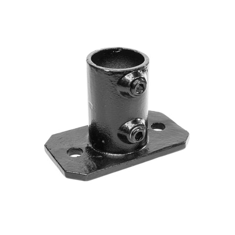 TCB 232 - Rectangle Railing Base Flange (Black)